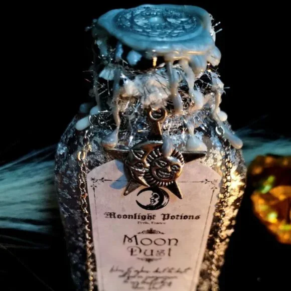 Moon dust Water Magic Potions Bottle Halloween Decoration bookshelf Ornament - Picture 3 of 4